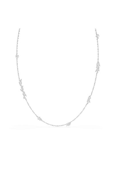 Swarovski Mesmera Dizi Kolye, Markiz kesim, Beyaz, Rodyum kaplama