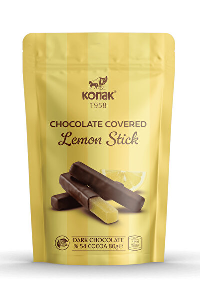 KONAK Bitter Çikolata Kaplı Limon Çubuğu 80 GR