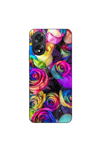 OEM Husa compatibila cu Oppo A38 4G Silicon Gel Tpu Model Trandafiri Colorati