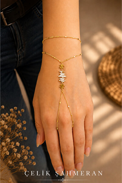 Jack Ferrero Gold Color Steel Zircon Stone Minimal Shahmeran