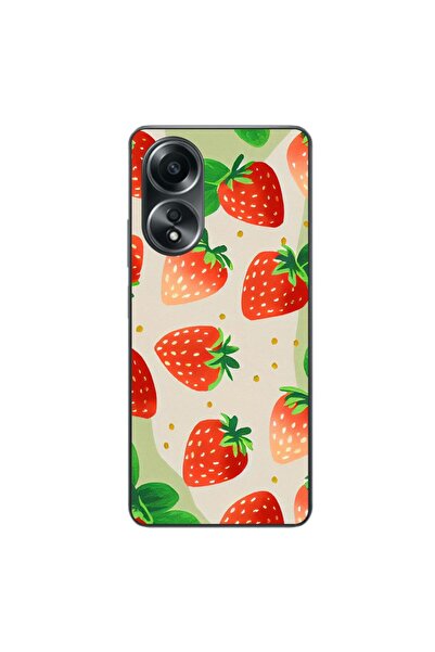 OEM Husa compatibila cu Oppo A58 4G Silicon Gel Tpu Model Capsuni Pattern