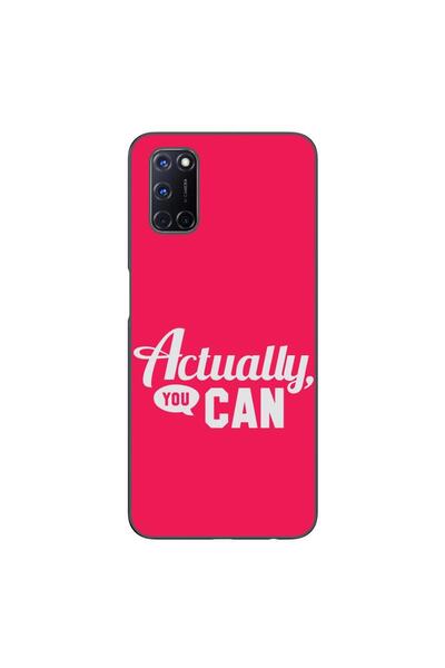 OEM Husa compatibila cu Oppo A72 Silicon Gel Tpu Model Mesaj Actually You Can