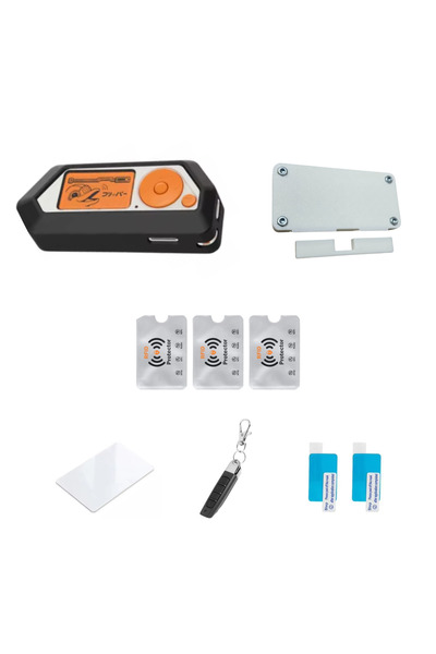 UnderShop Set de accesorii Flipper Zero - Husă de silicon neagră, Carcasă pen...