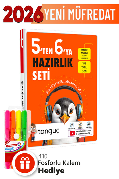 Tonguç Yayınları 5'ten 6'ya Hazırlık Seti + Hediyeli