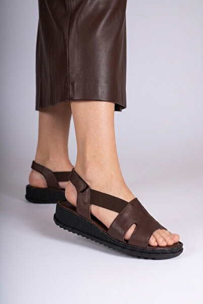 Solly 400 Brown Genuine Leather Women's Sandals