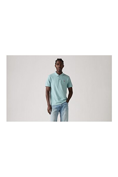 Levi's Ανδρικό μπλουζάκι 100% βαμβακερό Standard Fit Polo Neck Water Green - ...