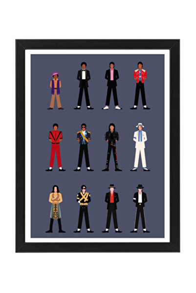 Boomah Accessories Michael Jackson Iconic Eras Minimalist Framed Poster 30x40...