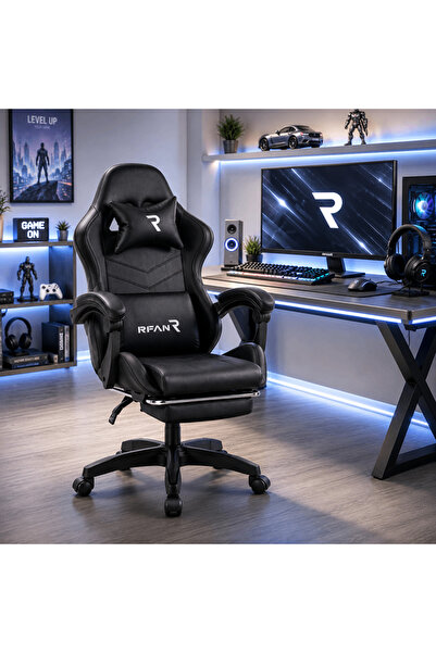 LedCorp Gaming Chair WF-606 Black, Adjustable, Lumbar and Cervical Support