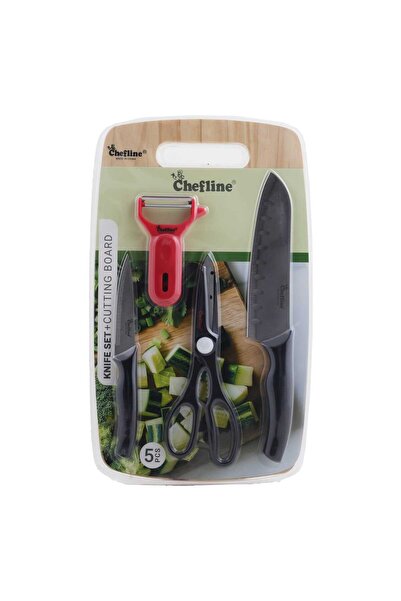 Chefline Knife Set + Cutting Board HT13P77 5pcs