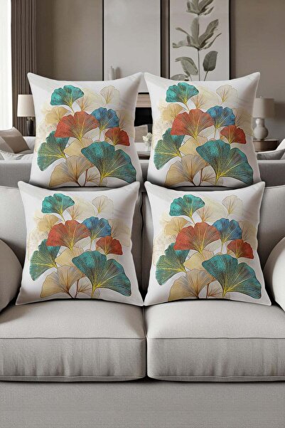 Dolce Mariee Digital Printed Soft Textured 4-Piece Throw Pillow Cover Set Krl...