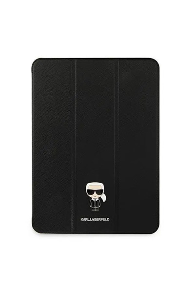 Karl Lagerfeld Husă Saffiano Ikonic Karl pentru iPad 12.9 " Pro 2021 - neagră