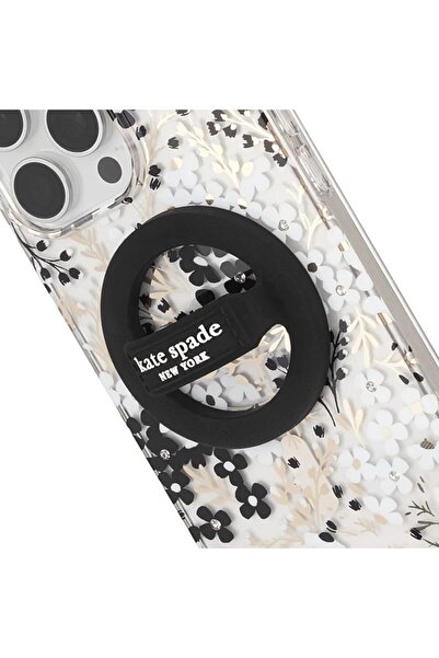 Kate Spade New York Magnetic Loop Grip - Suport MagSafe pentru deget (Negru)