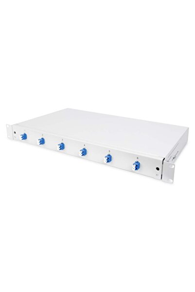 Digitus LWL Splei√übox 1HE best√ºckt 6x LC DX OS2 gri