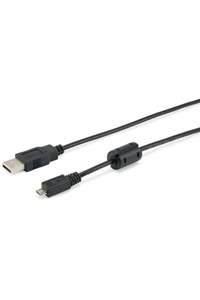 EQUIP Kabel USB-A2.0->Micro-B Ferrit St/St 1.00m schwarz Polybeutel