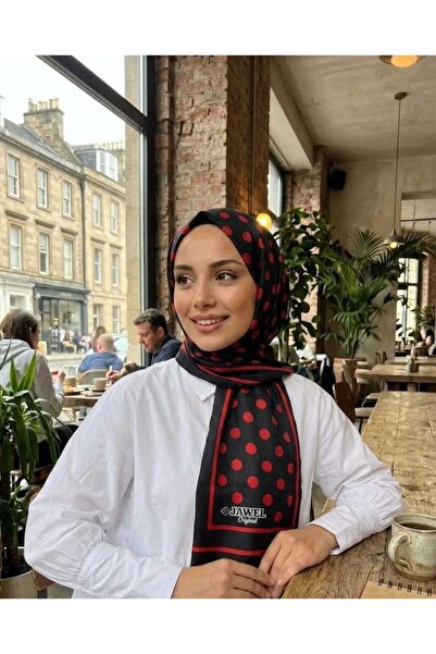 w white stars sports & wear شال ناعم من القطن المنقط من جاويل