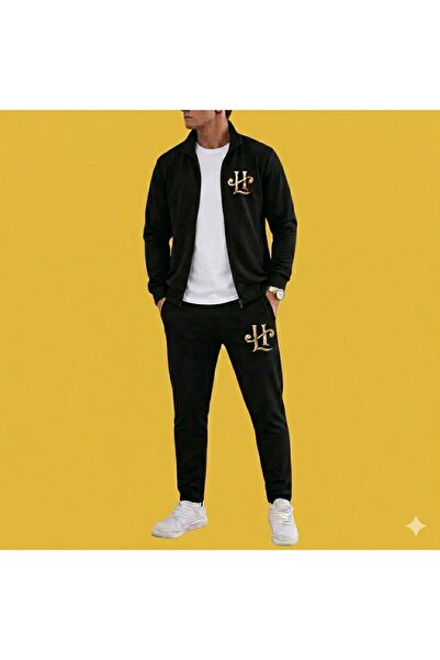 SILATU Halal Logo 3-Piece Zippered T-Shirt-Sweatpants -Set
