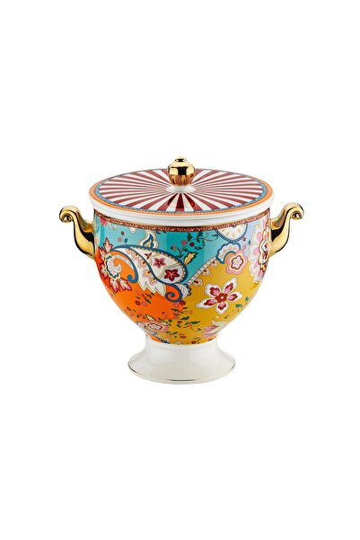 Lucky Art Paisley Bone 17 cm Jar with Handle Lyhd 806