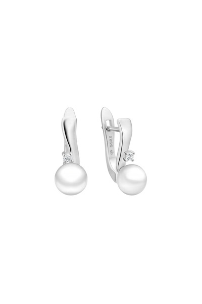MANAVA Silver drop earrings with natural pearls - Solstice
