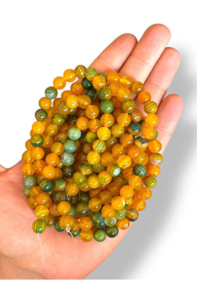 Bozhi Bead Set Agate Natural Stone 8mm - Natural Stone Beads Agate