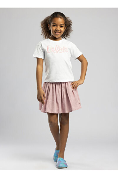 Lee Cooper Beyaz Kız Çocuk Baskılı T-Shirt 262 LCG 242006 SKETCH
