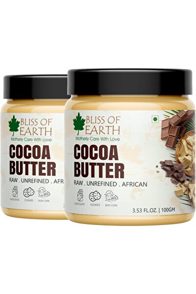 Bliss of Earth Cocoa Butter, Pure Natural Body Butter, 2x100g | Cosmetic & DI...