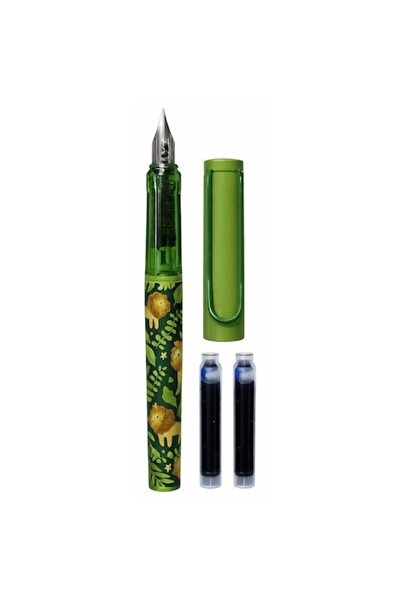 OEM Set Stilou cu Penita si 2 rezerve, Design ergonomic, Model Floral, Scris ...