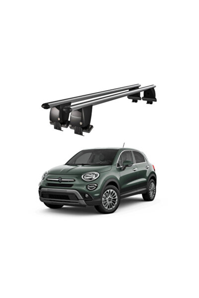 OEM Fiat 500x 2015-> silver or black, black compatible bare transverse alumin...