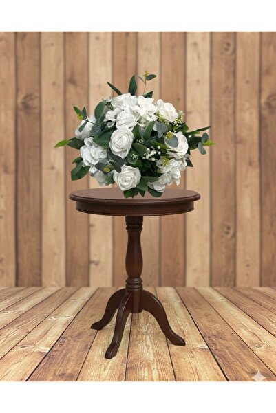 DİVA FLOWER EVENT Lüx Beyaz & Pembe Ortancalı Masa Çiçeği Aranjmanı – Çap 35–...