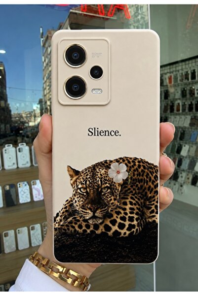 OVADA Redmi Note 12 Pro 5G Uyumlu Leopar Desenli Silikon Telefon Kılıfı