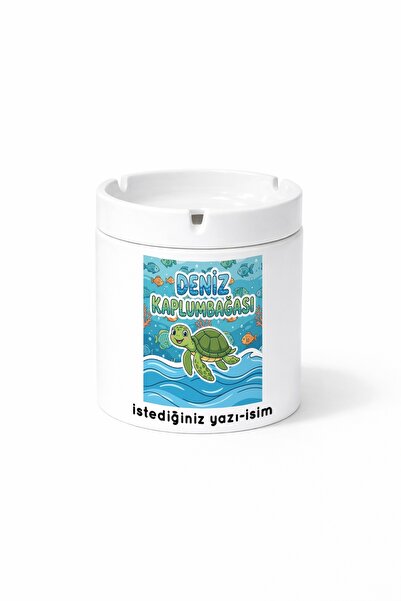 Kirbi Reklam Animal Sea Turtle Sea Turtle Double Sided Printed Ash Tray Ashtr...