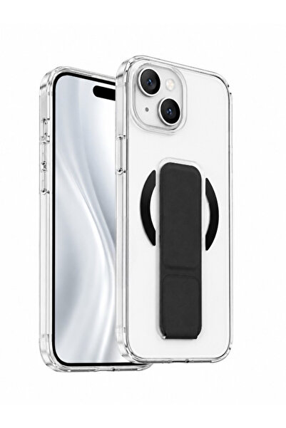 Deppo Trend iPhone 15 Uyumlu Manyetik Magsafe Sararmaz Kılıf Katlanabilir Sta...