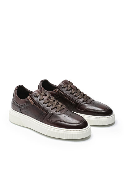 Ferrier Pisa Brown Genuine Leather Men's Casual Shoes - Calfskin Lined Eva Sole