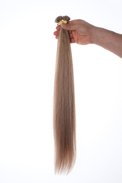 Mikro Yüzde Yüz Gerçek Insan Saçı Açık Kumral 8/1 Saç Rengi 50 cm 100 Adet Ka...