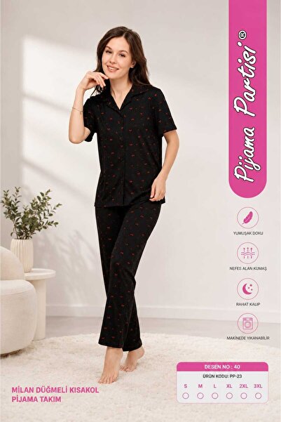 LİZA İÇ GİYİM Milan Buttoned Kisakol Pajama Set