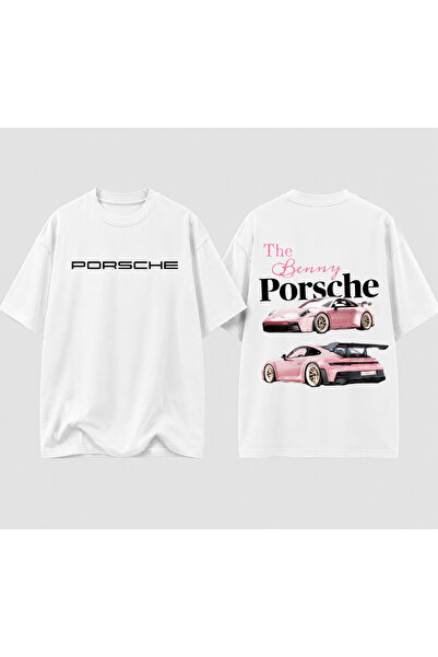 VODEXA Unisex Oversize T-Shirt Porsche Printed 100% Cotton Large Size T-Shirt...