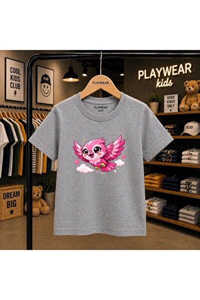 playwear Tricou unisex pentru copii 100% imprimat cu Mini Flying Bird, pentru...