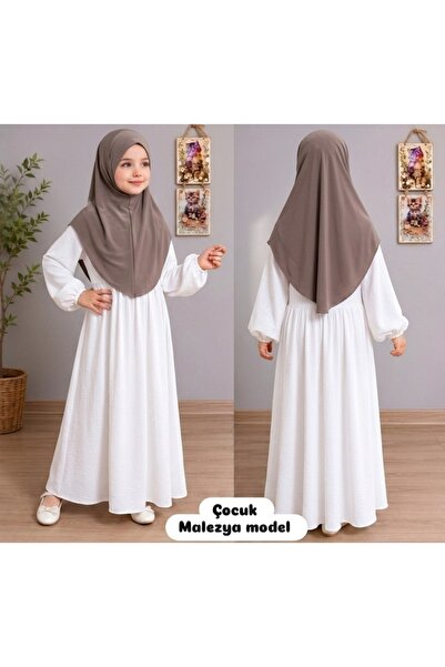 AHRAR tesettür Children's Malaysian Model Hijab Scarf Mink