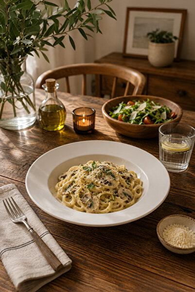 iselahome Bullgy Modern Ceramic Salad and Pasta Plate – Decorative Salad or P...