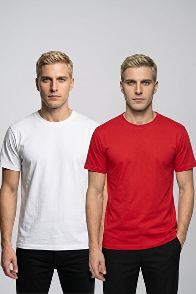 fevien Advantageous 2-pack: men's basic t-shirt set