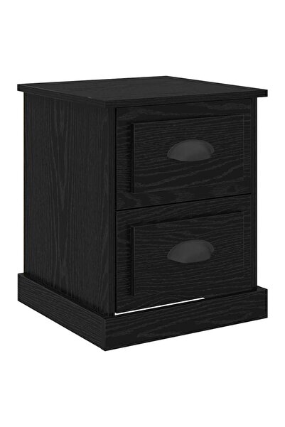vidaxl Dulap de noapte Stejar Negru 39 x 39 x 47.5 cm Lemn compozit