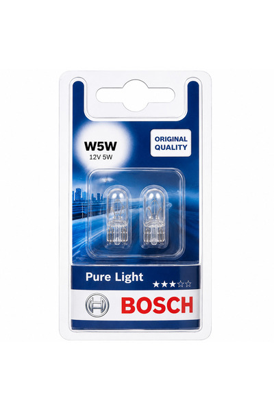 OEM SET 2 BECURI W5W 12V 5W W2.1x9.5d BOSCH 1987301026