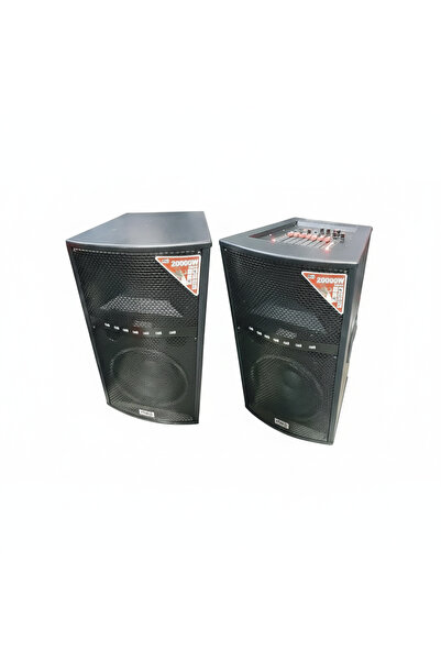 RTS Sistem audio, 2 subwoofere 12inch, Bluetooth, LED display, set complet 212-1