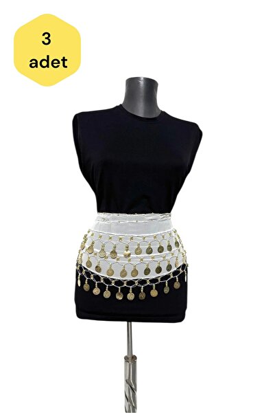 PAPATAY 3809 Women's Şakira Belt – Oriental Belt with Tassels and Ties, Dance...