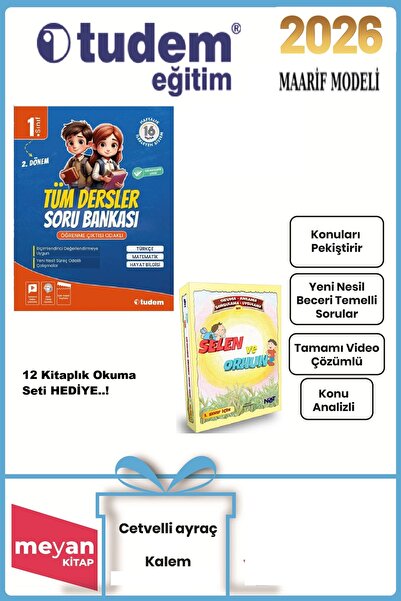 Tudem Yayınları Tudem 1.Sınıf Tüm Dersler Soru Bankası (2.Dönem)...HEDİYELİ