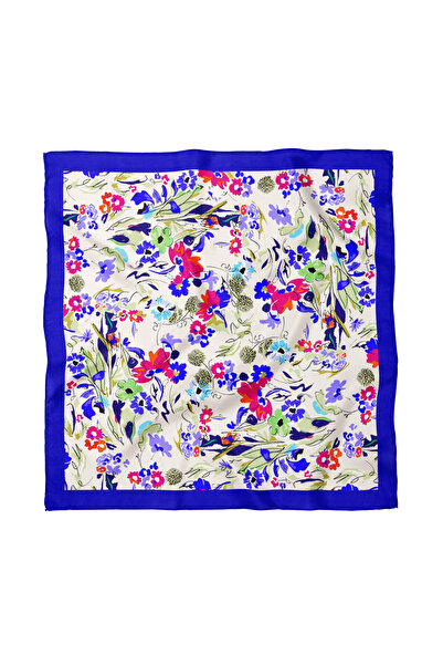 Sultan İpek Floral Patterned Scarf / Bandana 50X50Cm