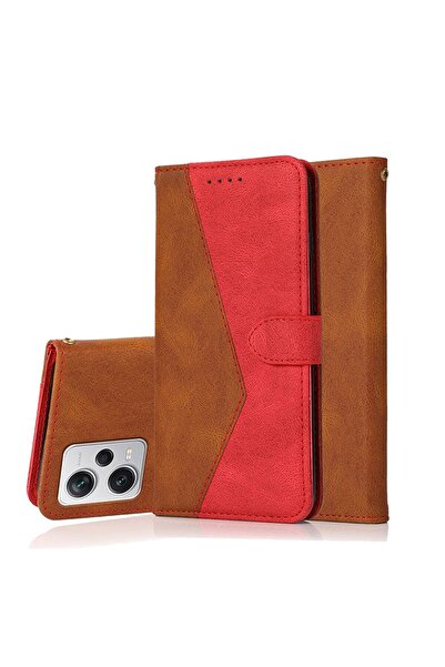 sscase Dual-color Θήκη Πορτοφόλι Brown Red (Xiaomi Redmi Note 12 Pro Plus)