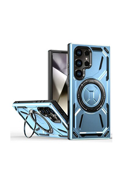 sscase MagSafe Holder Σκληρή Θήκη με Δαχτυλίδι Blue (Samsung Galaxy S25 Ultra...