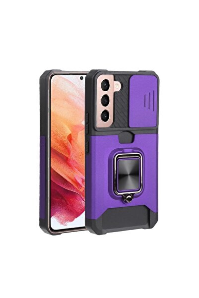 sscase Sliding Camera Cover Design Σκληρή θήκη με Δαχτυλίδι Purple (Samsung G...