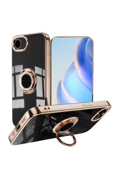 sscase Gloss Θήκη Σιλικόνης με Δαχτυλίδι Black (Apple iPhone 16e/17e)