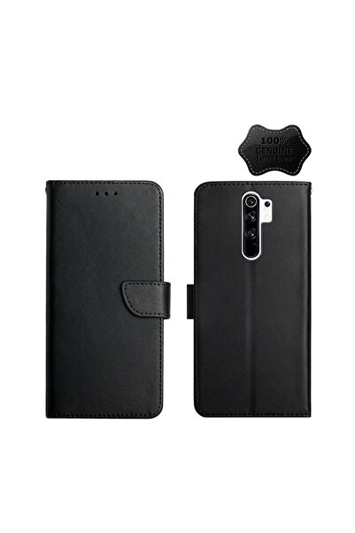 sscase Genuine Leather Θήκη Πορτοφόλι Black (Xiaomi Redmi 9)